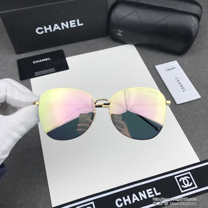 CHANEL香奈兒 2019新款 無框墨鏡 高清尼龍鏡片 太陽鏡  lly1554